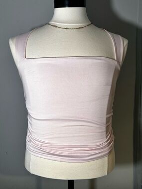 Women's Square Neck Pink Tank Top